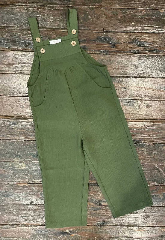 Oddi Olive Button Jumper Chenille Brocade Lace