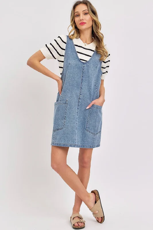 Darla Jumper in Denim Spandex Blend Rayon Blend Denim Blend