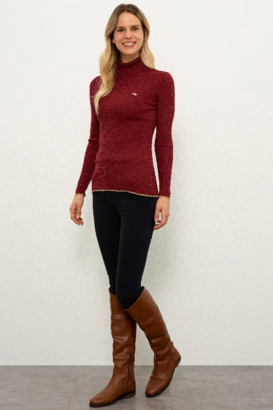 US Polo Assn. Slim Fit Straight Pattern Pullover with Metal USPA Logo - Women Spaghetti Sleeve Top