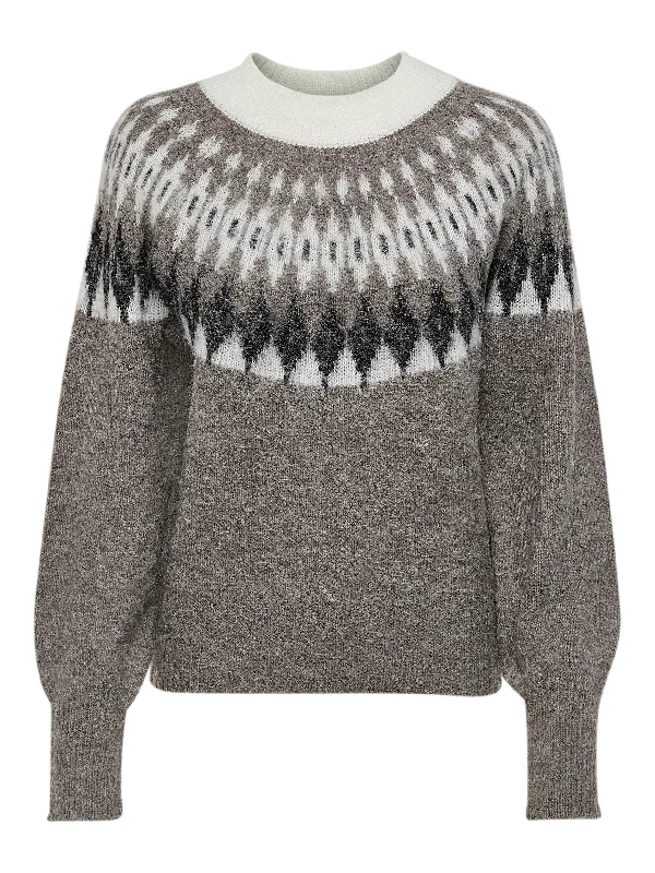 JDY Trish - Jacquard pullover strik Box Sleeve Comfort