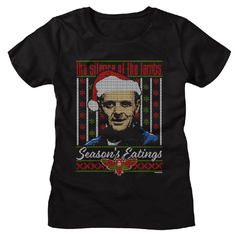 SILENCE OF THE LAMBS T-Shirt, Lecter Ugly Sweater Graphic Sweater Embroidered Appliqued