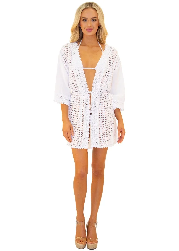'Sandy' Cardigan Cover-Up Open Front Closed Front Wrap Front