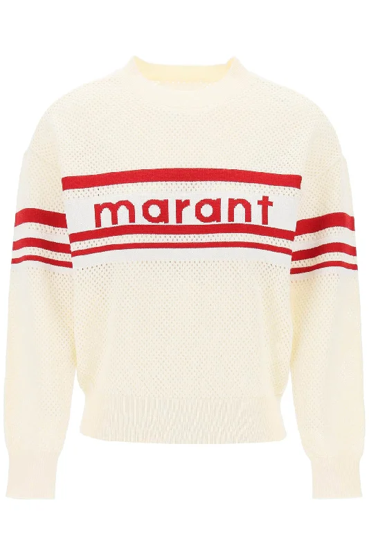 "arwen Logo Perforated Knit Pullover  - Bianco Leg Sleeve Comfort