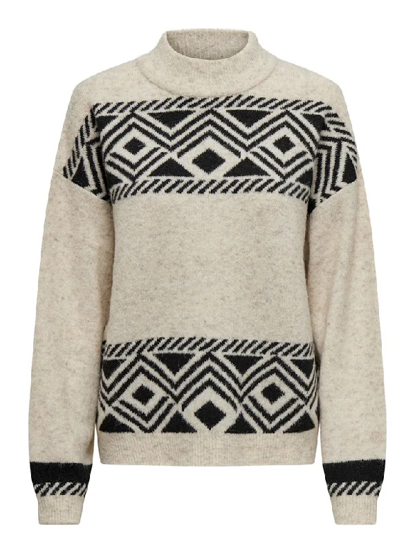 Only Victoria - Strikket pullover Ribbed Crew Neck