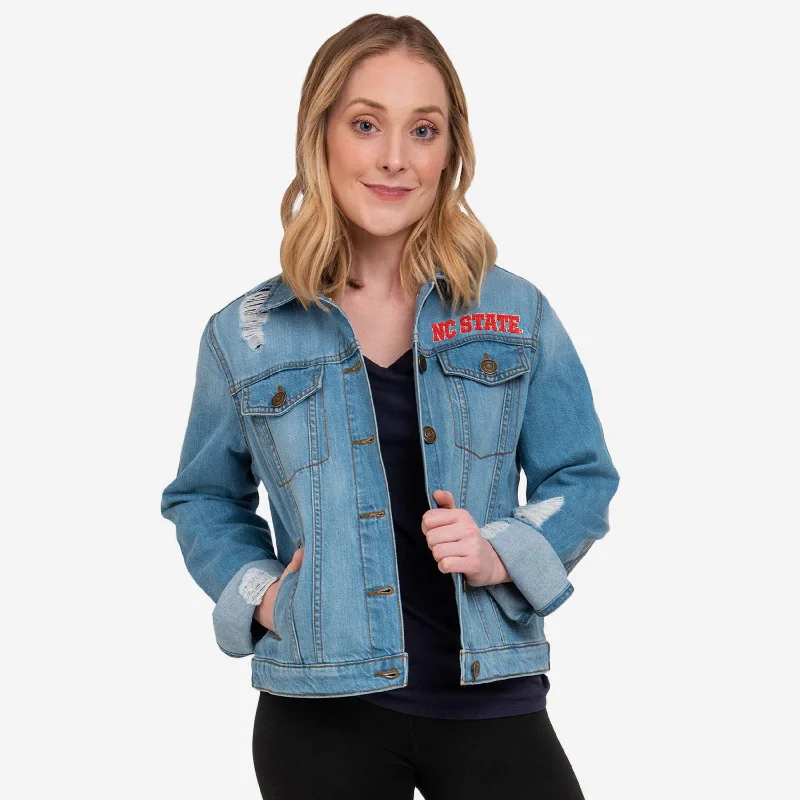 NC State Wolfpack Womens Denim Days Jacket Nylon Jacket Polyester Jacket Spandex Jacket NC State Wolfpack Womens Denim Days Jacket Nylon Jacket Polyester Jacket Spandex Jacket
