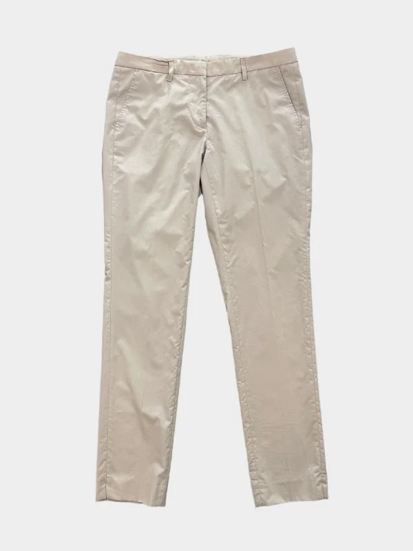 Classic Beige Trousers Trousers Winter Warm