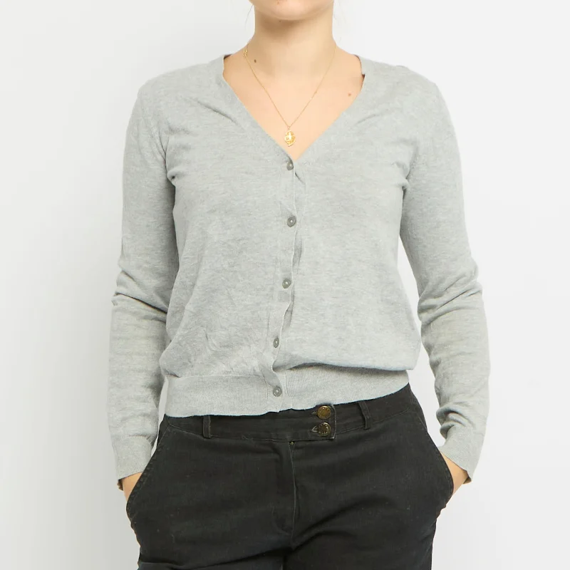 V-Neck Cardigan - UK 10 Asymmetrical,ymmetric Pencil Cardigan