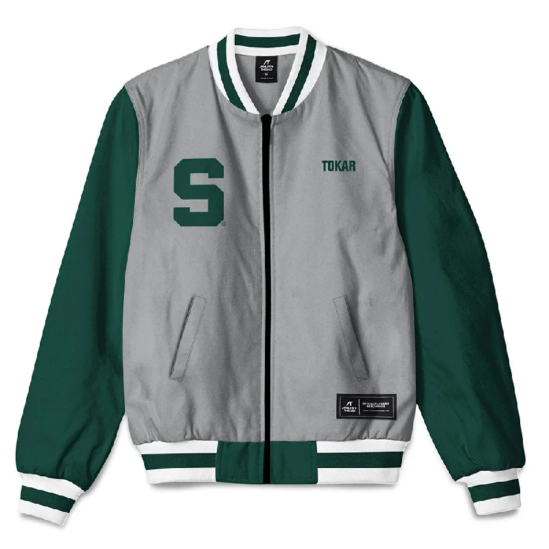 Michigan State - NCAA Women's Rowing : Braeden Tokar - Bomber Jacket Satin Jacket Silk Jacket Chiffon Jacket Michigan State - NCAA Women's Rowing : Braeden Tokar - Bomber Jacket Satin Jacket Silk Jacket Chiffon Jacket