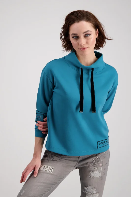 Pullover, petrol One Shoulder Top