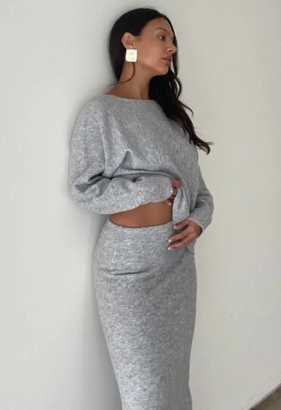 The Halsey Assymetric Sweater Polka Dot Checkered Tartan