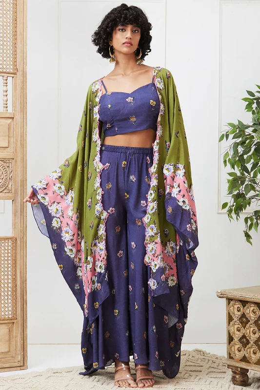 Tasnim Printed Co-ord Set With Kimono Jacket Nylon Jacket Polyester Jacket Spandex Jacket Tasnim Printed Co-ord Set With Kimono Jacket Nylon Jacket Polyester Jacket Spandex Jacket