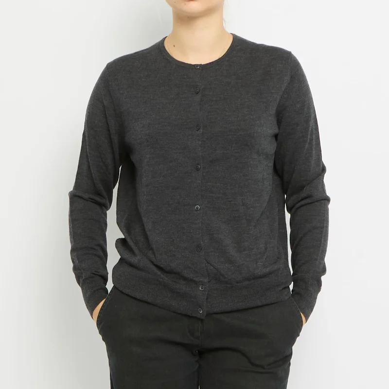 Round Neck Cardigan -16 Soft Cozy Warm