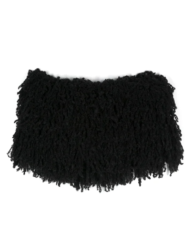 fringed pullover scarf Ruffle Neck Pullover