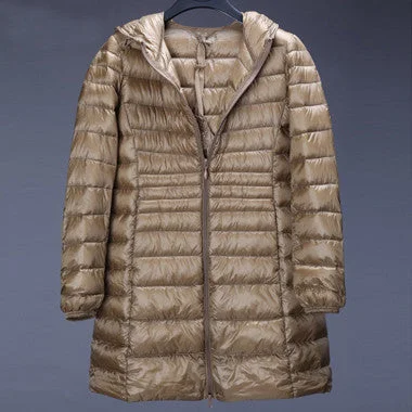 Champagne down coats