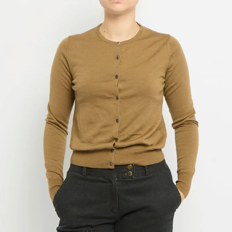 Round Neck Cardigan - UK 8 Long Cardigan Short Cardigan Medium Cardigan