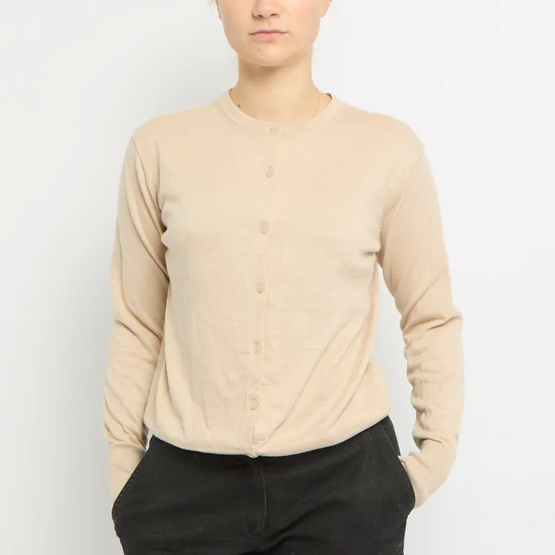 Round Neck Cardigan - UK 10 Slim Fit Regular Fit Oversized