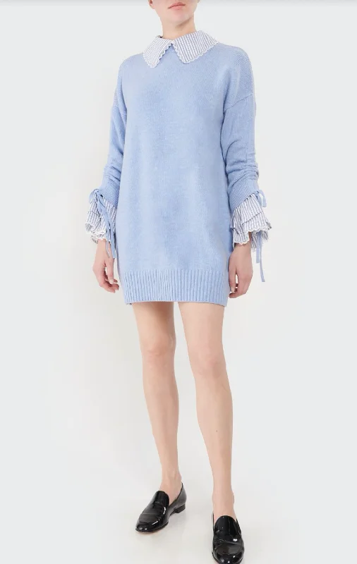 cinq a sept collar atlas dress