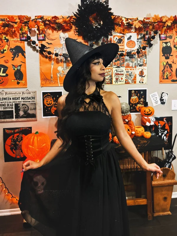 Halloween Gothic Steampunk Lace Dress