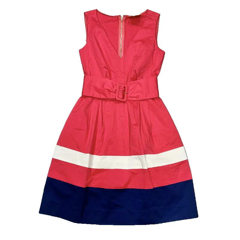 Dress Designer By Kate Spade In Pink & White, Size: Xs