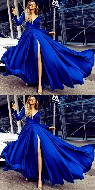 A-line Satin Long Prom Dresses,Cheap Prom Dresses    cg16692