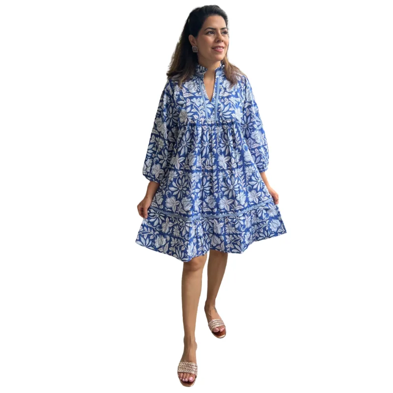 Anshu Dress | Blue Blossom