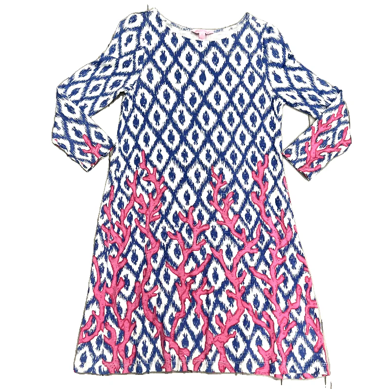 Dress Designer By Lilly Pulitzer In Blue & White, Size: S
