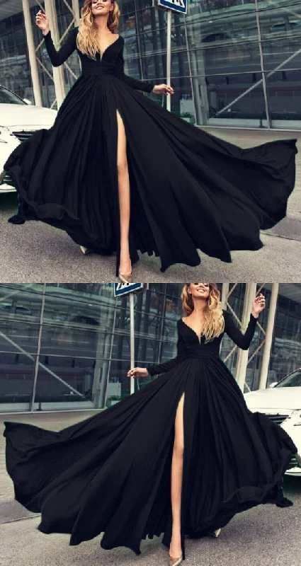 long sleeve evening Dress Prom Dress    cg16522