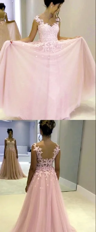 Princess Prom Dresses Pink Tulle Formal Dresses     cg16909