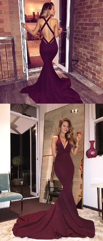 Simple Dark Red Side Slit Long Evening Prom Dresses, Evening Party Prom Dresses cg16868 Simple Dark Red Side Slit Long Evening Prom Dresses, Evening Party Prom Dresses cg16868