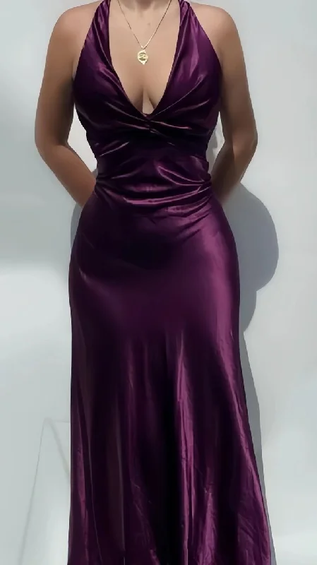 Sexy V-Neck Long Prom Evening Dresses, Simple Party Dresses  cc2086