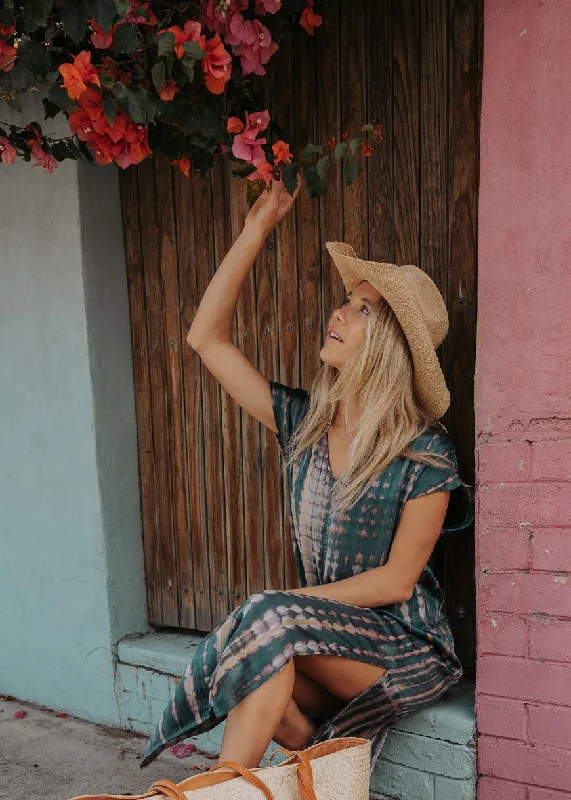 Ponza Island Dress in Tie Dye Silk
