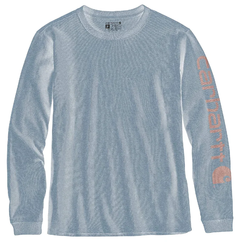 103401 - Carhartt Women's WK231 Workwear Sleeve Logo Long-Sleeve T-Shirt Mesh Blend Leather Blend Suede Blend 103401 - Carhartt Women's WK231 Workwear Sleeve Logo Long-Sleeve T-Shirt Mesh Blend Leather Blend Suede Blend