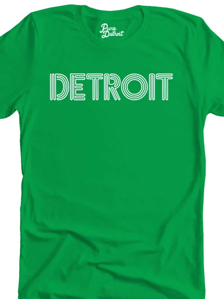 Detroit Neon Unisex T-shirt - White / Irish Green Nylon Fabric Polyester Fabric Spandex Fabric Detroit Neon Unisex T-shirt - White / Irish Green Nylon Fabric Polyester Fabric Spandex Fabric