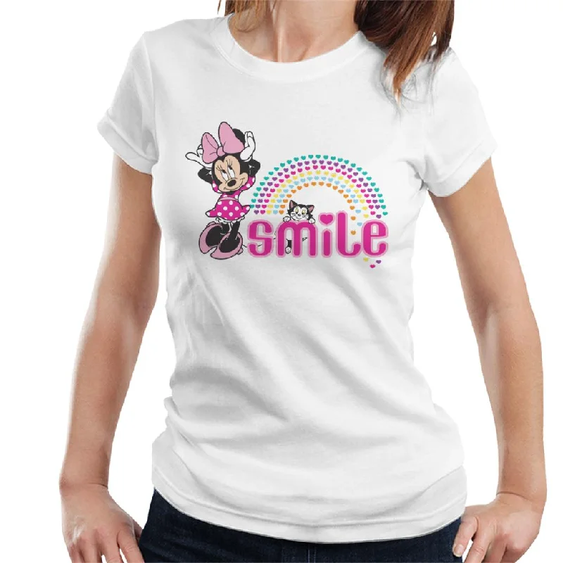Disney Minnie Mouse And Figaro Smile Hearts Women's T-Shirt Houndstooth Herringbone Solid Disney Minnie Mouse And Figaro Smile Hearts Women's T-Shirt Houndstooth Herringbone Solid