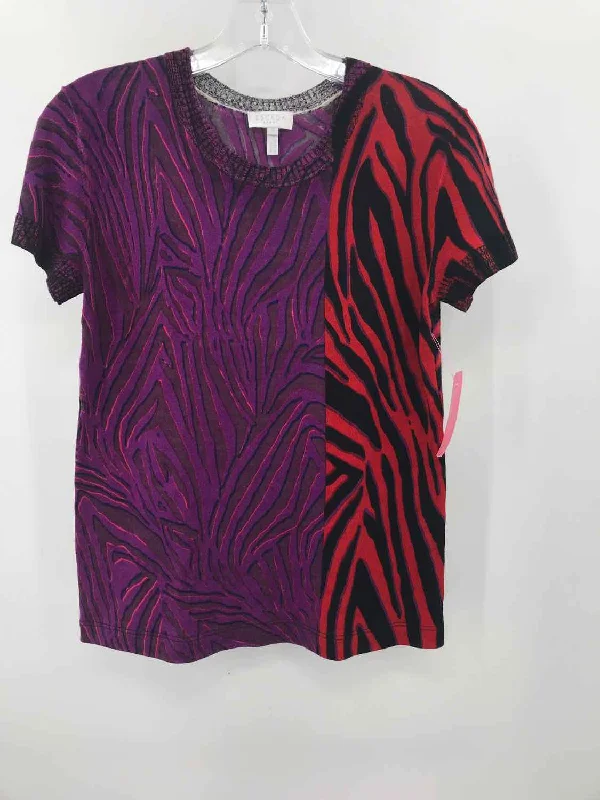 Pre-Owned Escada Sport Purple Size Small Printed T-shirt Fleece Fabric Down Fabric Feather Fabric Pre-Owned Escada Sport Purple Size Small Printed T-shirt Fleece Fabric Down Fabric Feather Fabric