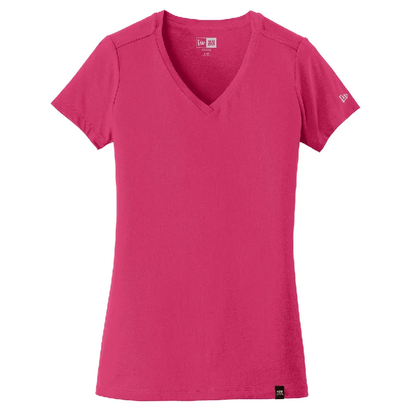 New Era Women's Deep Pink Heritage Blend V-Neck Tee Faux Fur Fabric Real Fur Fabric Shearling Fabric New Era Women's Deep Pink Heritage Blend V-Neck Tee Faux Fur Fabric Real Fur Fabric Shearling Fabric