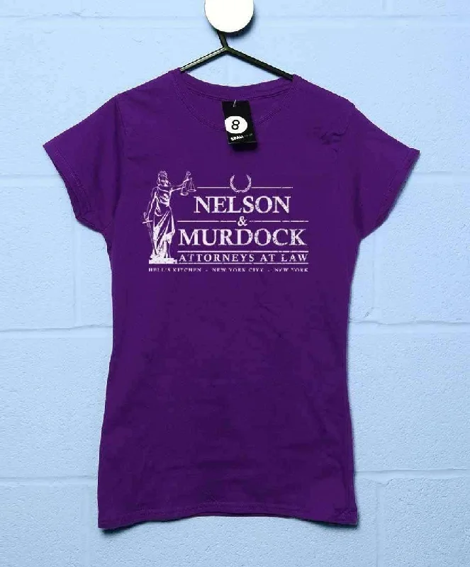 Nelson And Murdoch Attorneys At Law Womens T-Shirt Notch Collar Peter Pan Collar Cowl Neck Nelson And Murdoch Attorneys At Law Womens T-Shirt Notch Collar Peter Pan Collar Cowl Neck