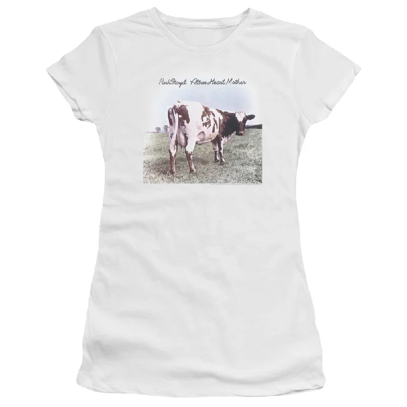 Pink Floyd Atom Heart Mother Junior's 30/1 100% Cotton Cap-Sleeve Sheer T-Shirt Ribbed T-Shirt High Neck Heavyweight Pink Floyd Atom Heart Mother Junior's 30/1 100% Cotton Cap-Sleeve Sheer T-Shirt Ribbed T-Shirt High Neck Heavyweight