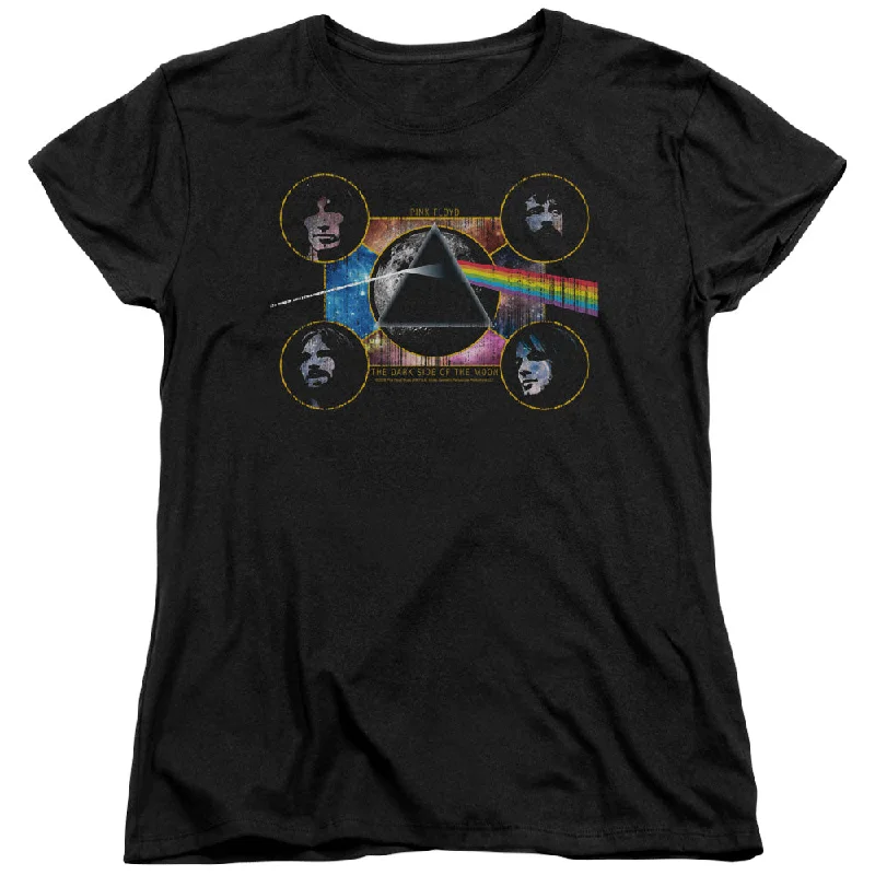 Pink Floyd Dark Side Heads Women's 18/1 100% Cotton Short-Sleeve T-Shirt Satin Fabric Silk Fabric Chiffon Fabric Pink Floyd Dark Side Heads Women's 18/1 100% Cotton Short-Sleeve T-Shirt Satin Fabric Silk Fabric Chiffon Fabric