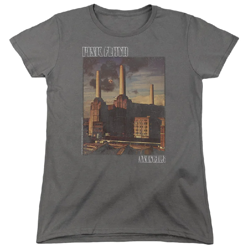 Pink Floyd Faded Animals Women's 18/1 100% Cotton Short-Sleeve T-Shirt Collared Crew Neck Turtle Neck Pink Floyd Faded Animals Women's 18/1 100% Cotton Short-Sleeve T-Shirt Collared Crew Neck Turtle Neck
