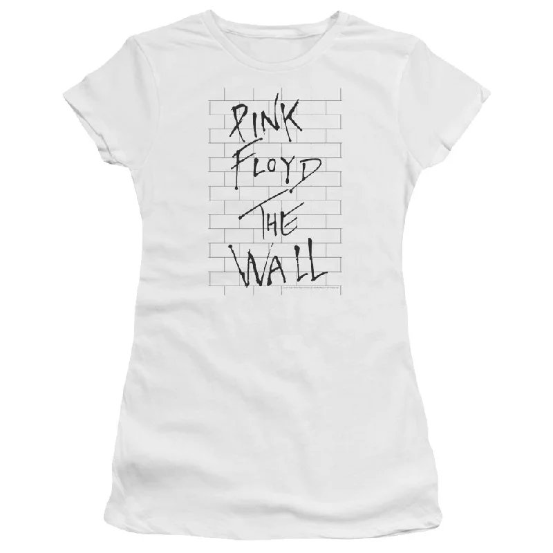 Pink Floyd The Wall 2 Junior's 30/1 100% Cotton Cap-Sleeve Sheer T-Shirt Embroidered Appliqued Beaded Pink Floyd The Wall 2 Junior's 30/1 100% Cotton Cap-Sleeve Sheer T-Shirt Embroidered Appliqued Beaded