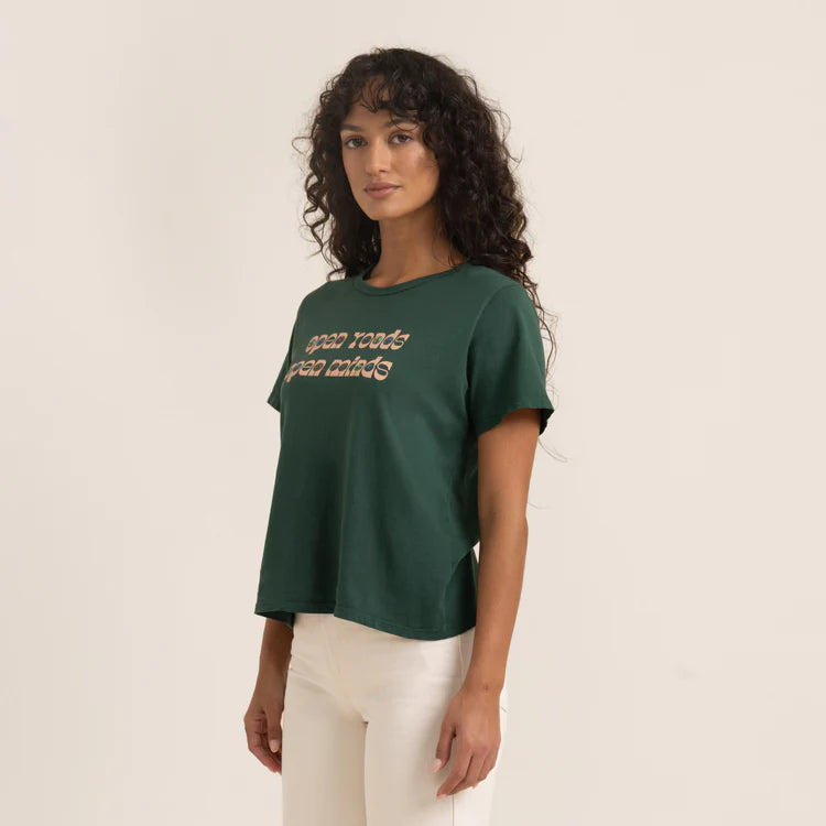 Roark Open Roads Everyday Premium Tee - Emerald Denim Fabric Leather Fabric Suede Fabric Roark Open Roads Everyday Premium Tee - Emerald Denim Fabric Leather Fabric Suede Fabric