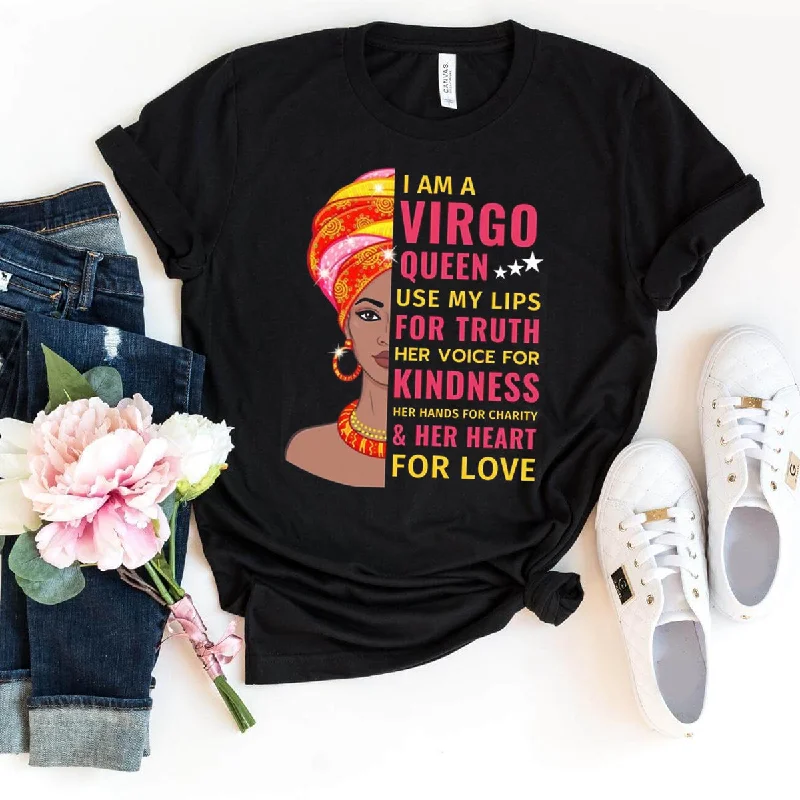 Virgo Queen Birthday Shirt - Custom Zodiac T-Shirt Cashmere Blend Cotton Blend Poly Blend Virgo Queen Birthday Shirt - Custom Zodiac T-Shirt Cashmere Blend Cotton Blend Poly Blend