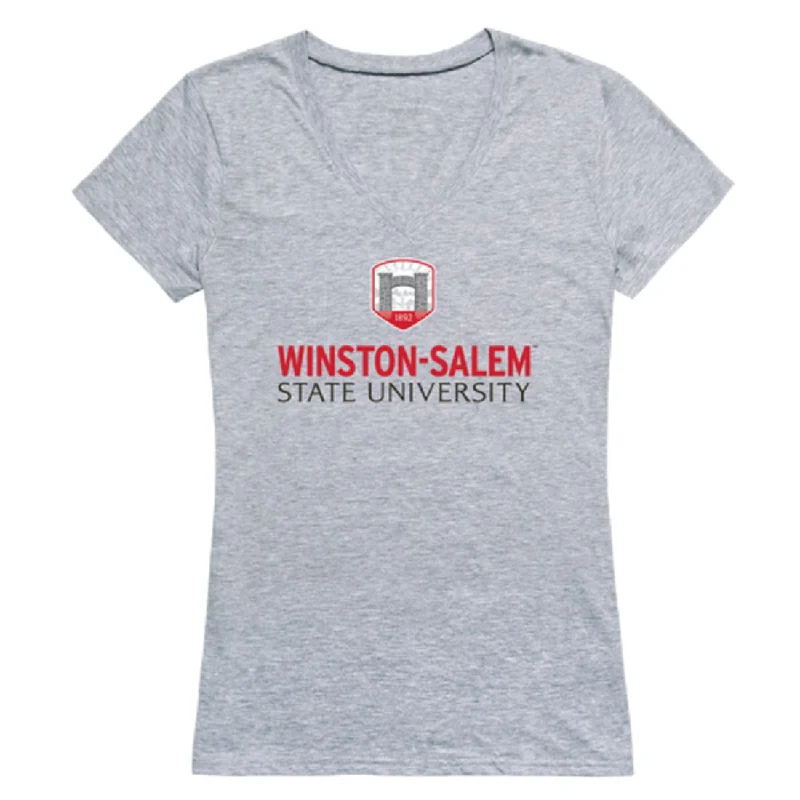 Winston-Salem State University Rams Womens Seal T-Shirt Collared T-Shirt Boat Neck A-Line Winston-Salem State University Rams Womens Seal T-Shirt Collared T-Shirt Boat Neck A-Line