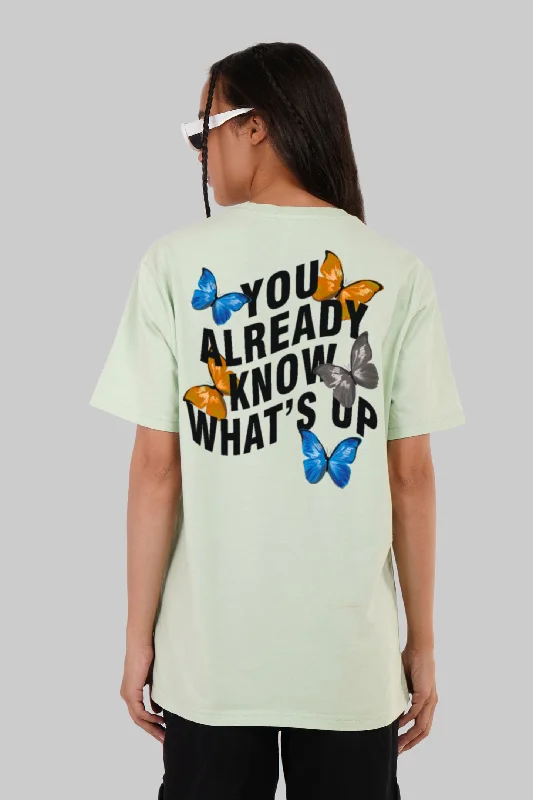 You Already Know Whats Up Mint Green Boyfriend Fit T-Shirt Women Lace Blend Ribbed Blend Corduroy Blend You Already Know Whats Up Mint Green Boyfriend Fit T-Shirt Women Lace Blend Ribbed Blend Corduroy Blend
